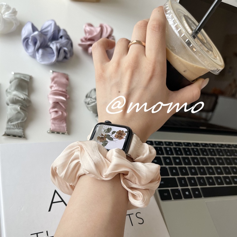 Dây Đeo Thay Thế Bằng Vải Lông Co Giãn Cho AP iWatch Series 7 6 5 4 3 2 SE 41mm 45mm 42mm 40mm 44mm