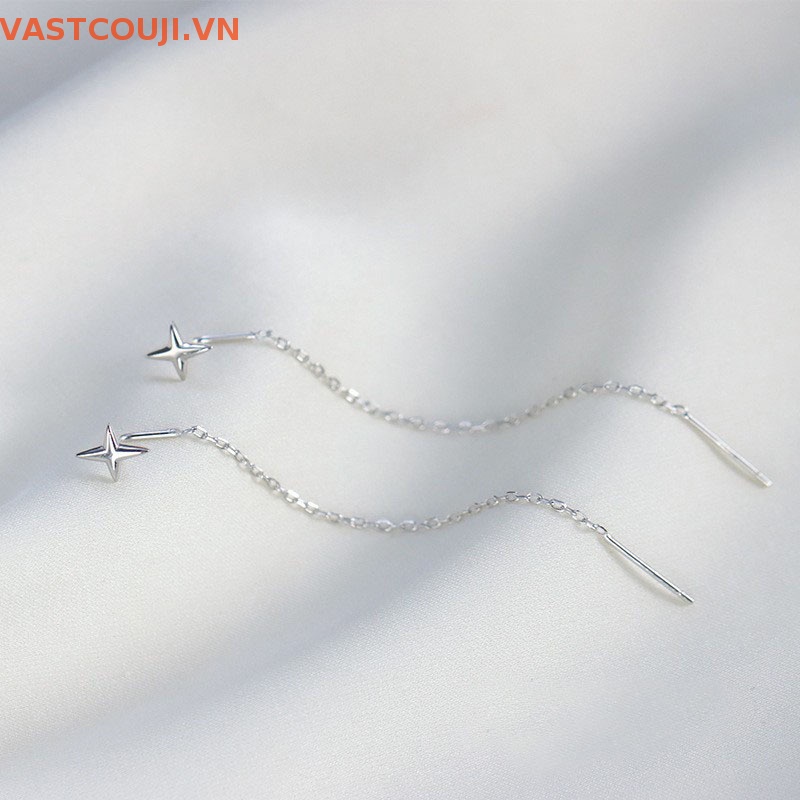 Bông Tai Chuỗi Dài Hình Ngôi Sao Thời Trang Cho Nữ