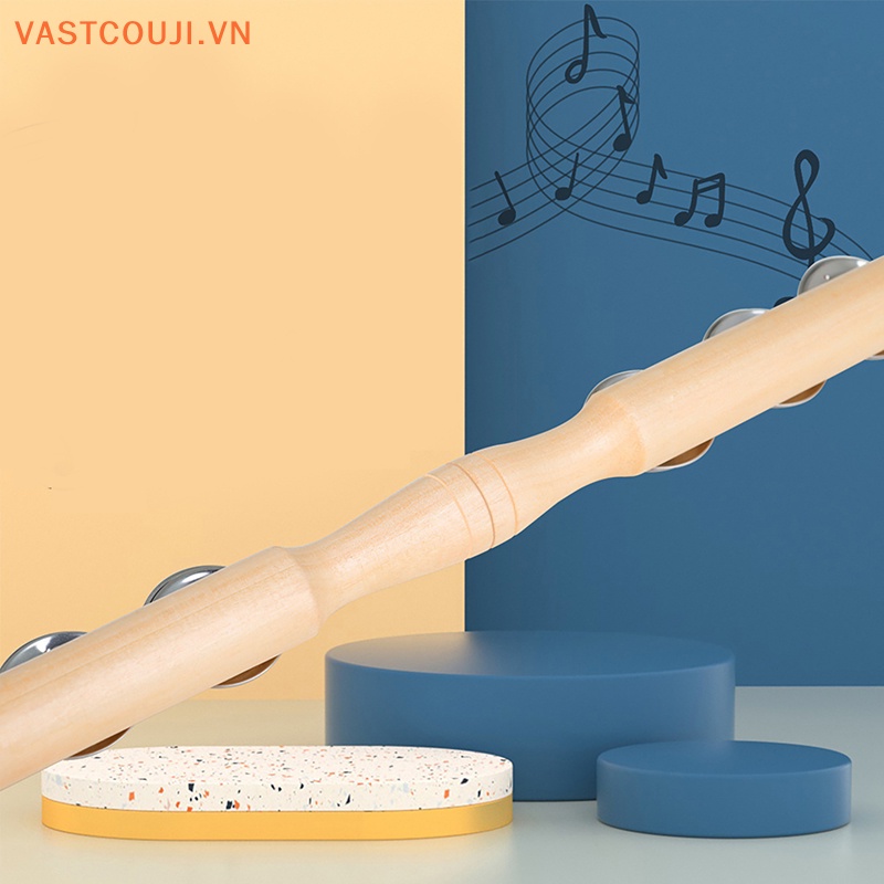 Chuông Lắc Cầm Tay Một Hàng Bằng Gỗ Đồ Chơi Giáo Dục Cho Trẻ