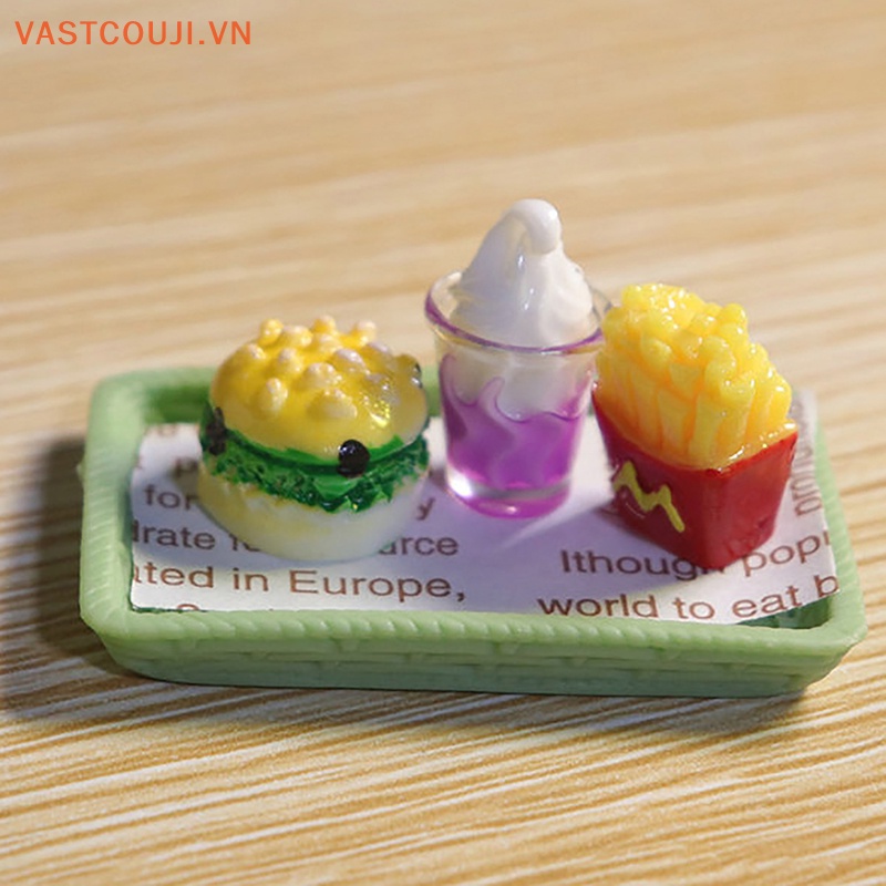 Bộ Mô Hình VASTJI VASTJI Shoog Mini Hình Burger Và Khoai Tây Chiên Dành Cho Nhà Búp Bê