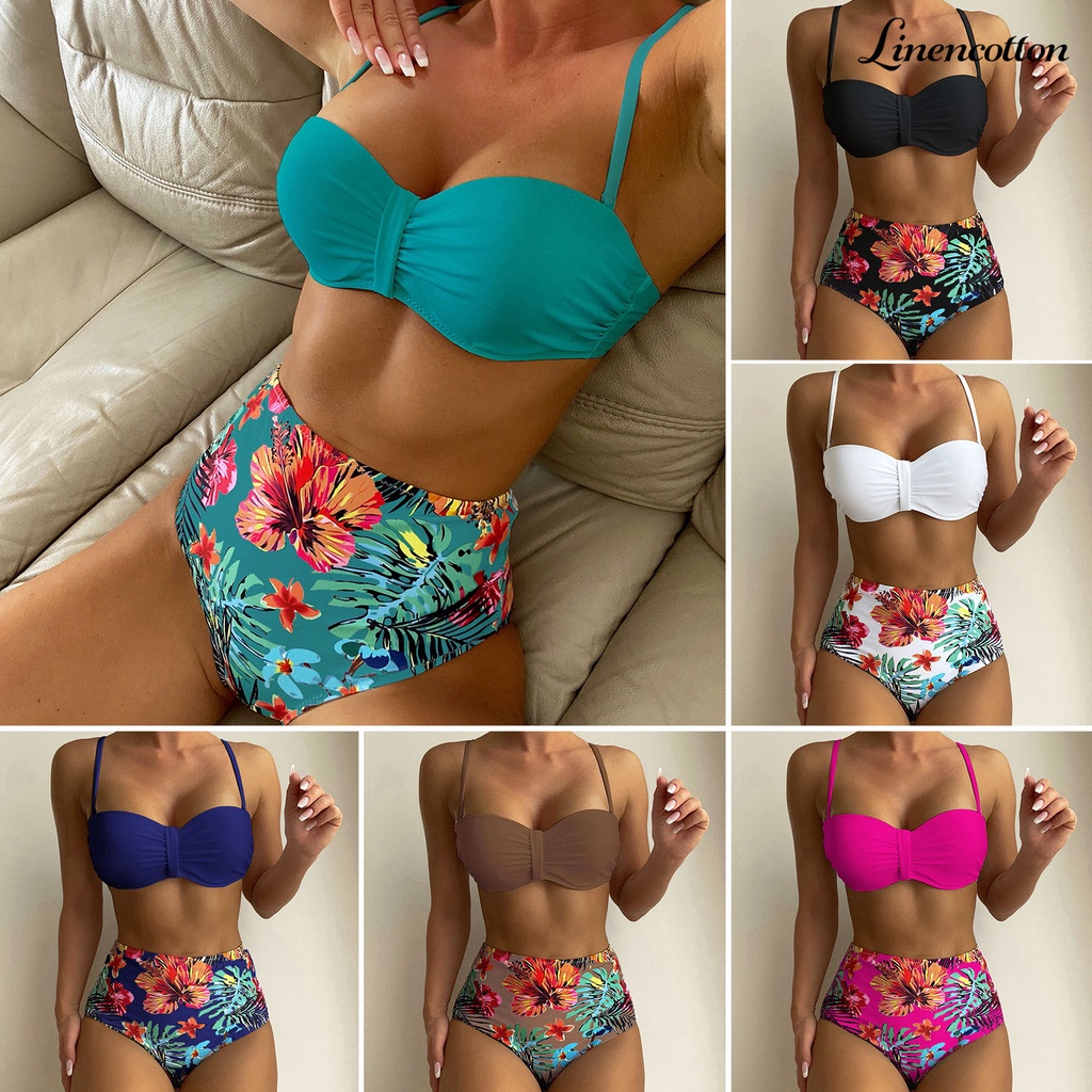 Bộ Bikini 2 Mảnh Màu Sắc Thời Trang Gợi Cảm Cho Nữ