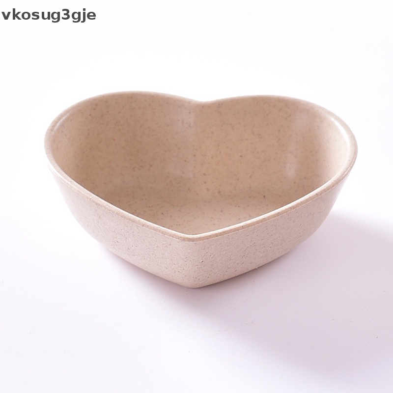 Vk Mini Dễ Thương Tình Yêu Hình Trái Tim Rơm Lúa Mì Bát Snack Tấm Nhỏ Nhà Bếp Nguồn Cung Cấp Je