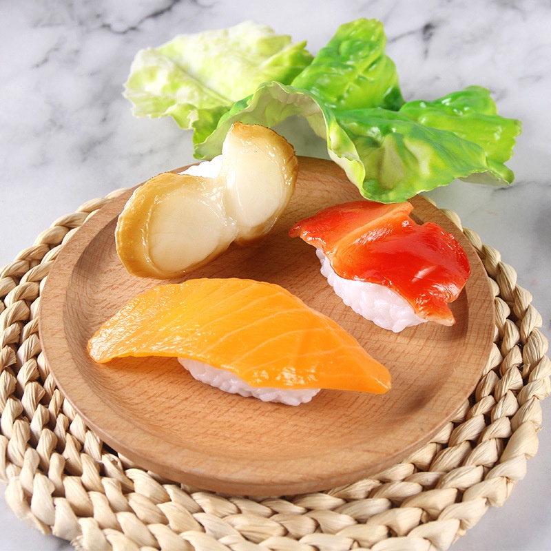 Mô Hình Cơm Nắm Sushi Cá Hồi Nhật Bản Dùng Trang Trí
