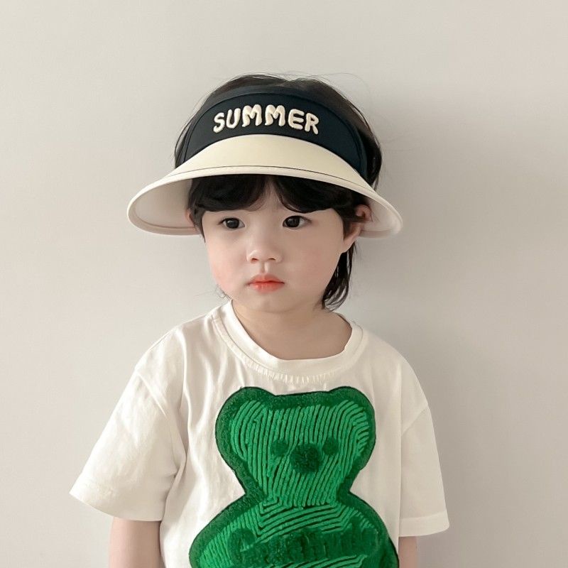 Mũ Chống Nắng Mùa Hè Vành Rộng Chống Tia Cực Tím Phong Cách Hàn Quốc Dễ Phối Đồ Cho Bé Trai Và Bé Gái