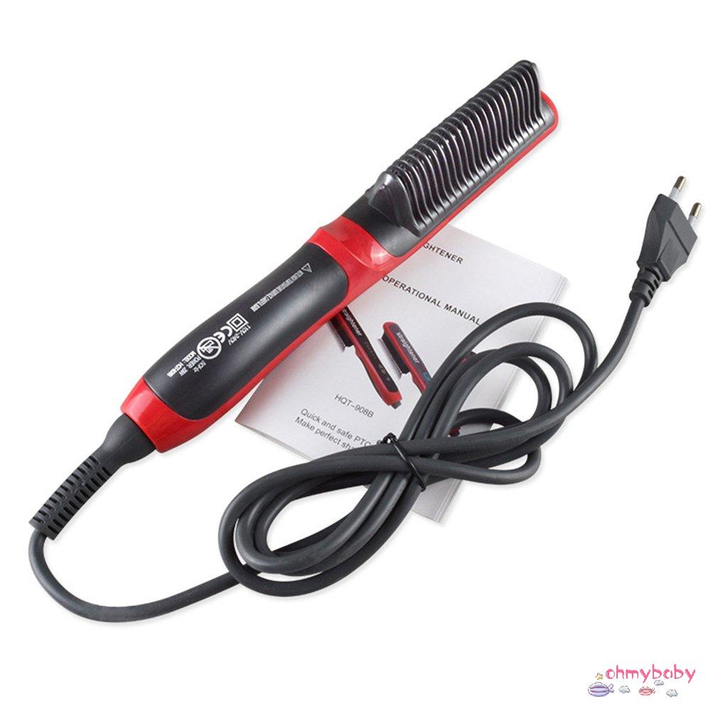 [OMB] Máy Duỗi Tóc Hqt-908B Điện Bền Lược Chải Thẳng Bàn Màn Hình LCD Làm Nóng Phích Cắm Châu Âu [Z/7]