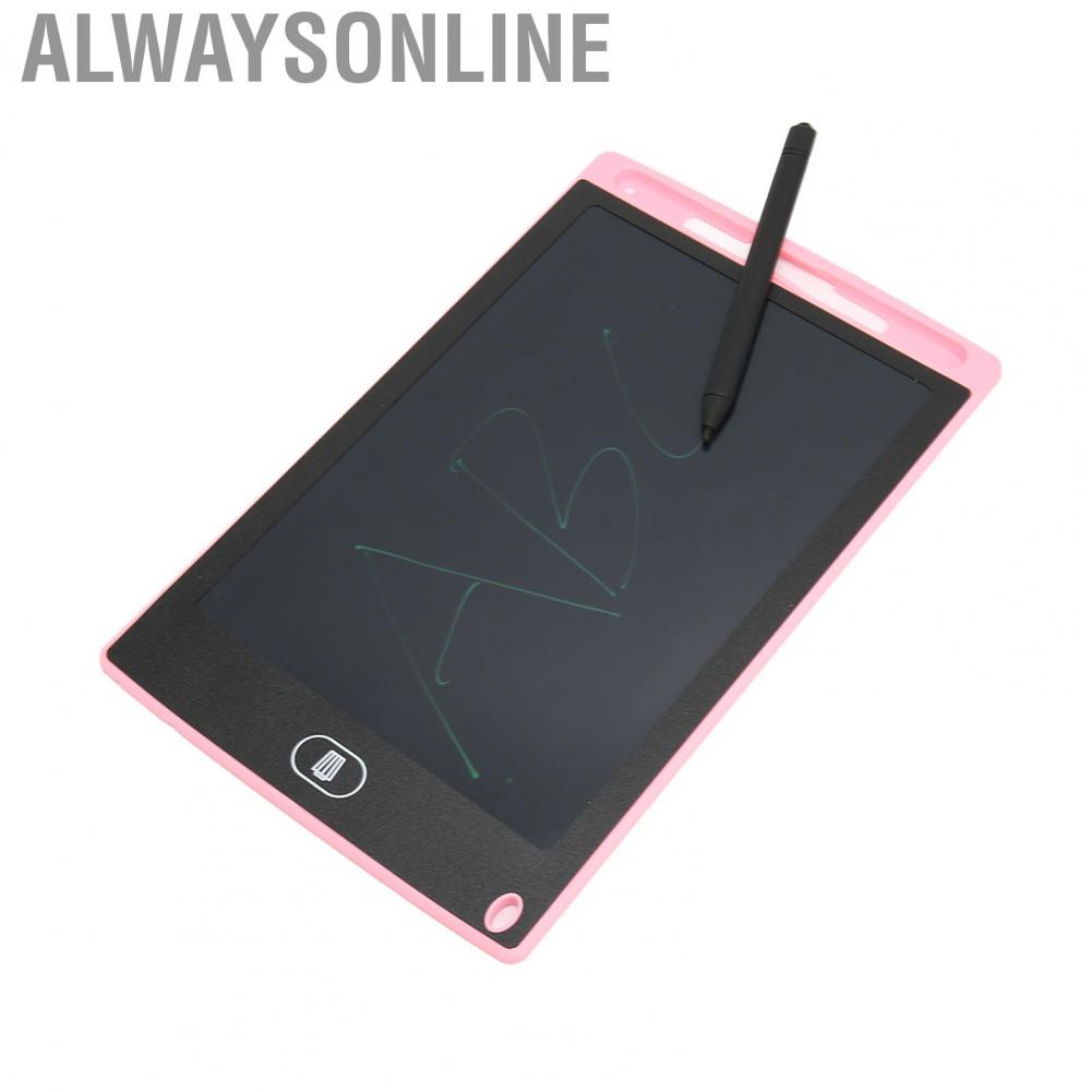 Alwaysonline LCD  Tablet 8.5 Inch Electronic Doodle Board Pink Erasable Eye Protection Educational Powered for Boys