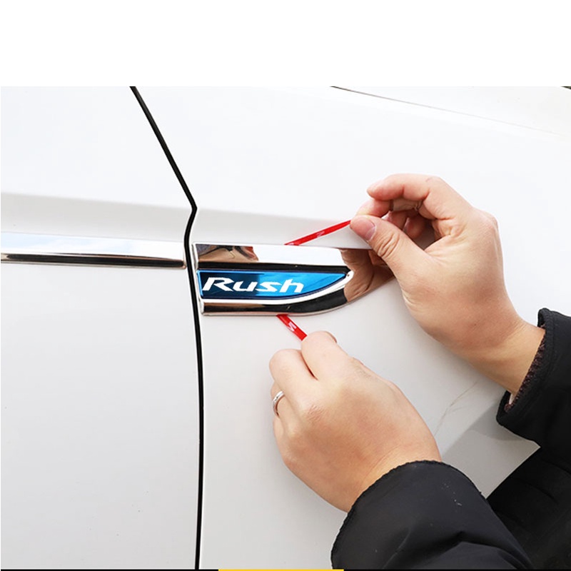 FENDER 1 Bộ Miếng Dán Logo Bằng Thép Không Gỉ Trang Trí Cửa Xe Hơi Toyota Rush