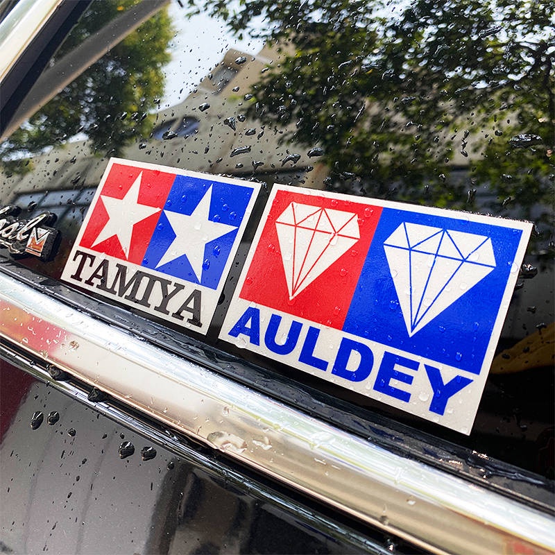Auldey Bumper Stickers Let's &amp; Go Double Star Jdm Modified Tamiya Tamiya Tamiya Electric Car Stickers Bumper Stickers Paper Cover Scratches sQ3N