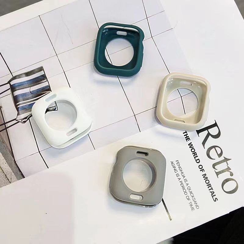 Ốp silicone Mềm Màu Kẹo Cho Apple i-Watch 38MM 45MM 41mm 40MM 44MM 49MM 8 7 6 Se 5 4 8Ultra 45MM