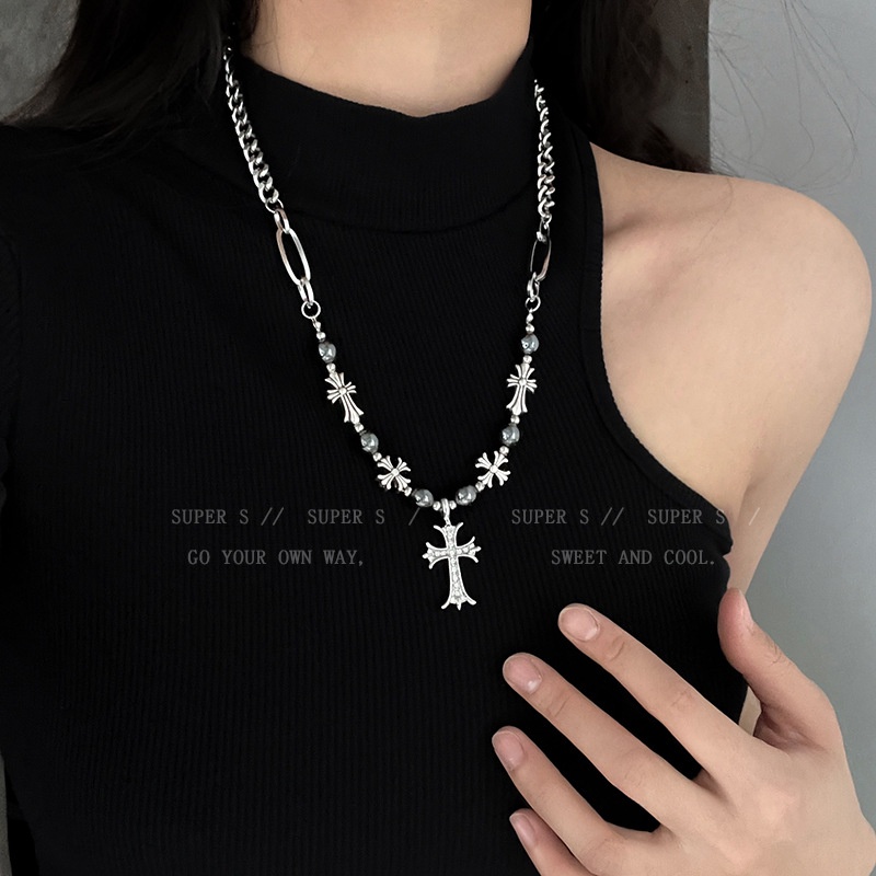 Vòng cổ Bằng Thép Titan Cao Cấp Phong Cách Hip Hop Thời Trang Cho Nam Và Nữ