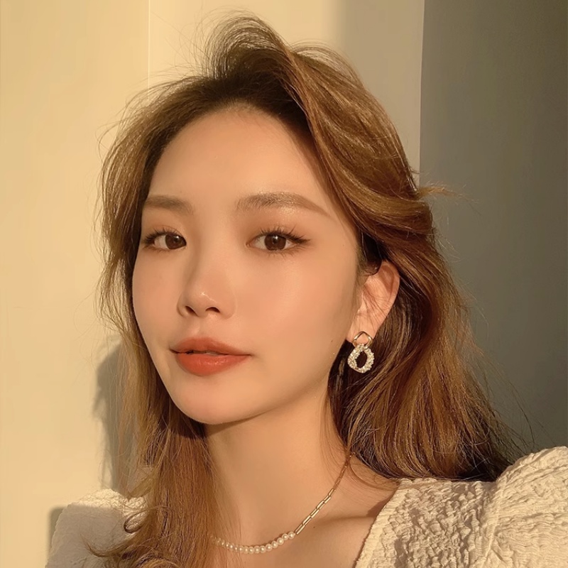 Bông Tai Mạ Bạc 925 Đính Kim Cương Giả Và Ngọc Trai Sang Trọng Thời Trang 2023