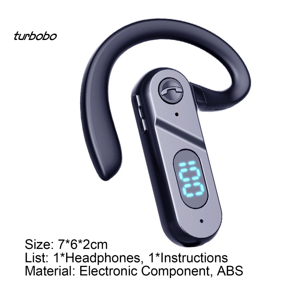 Tai Nghe Thể Thao Không Dây Bluetooth 5.2 turbobo V28 Màn Hình LED Kỹ Thuật Số Dạng Móc Vành Tai