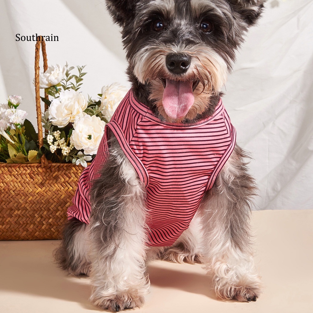 Áo Sweater Mềm Mại Hai Lớp In Họa Tiết Sọc Đáng Yêu Dành Cho Thú Cưng