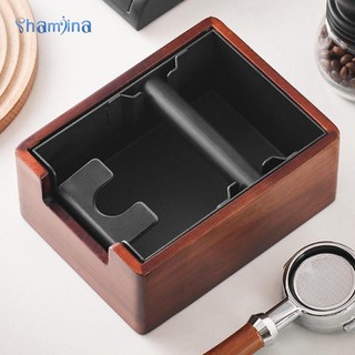 Hộp đựng bã cà phê SHAMJINA bằng gỗ trơn cho máy pha cà phê espresso