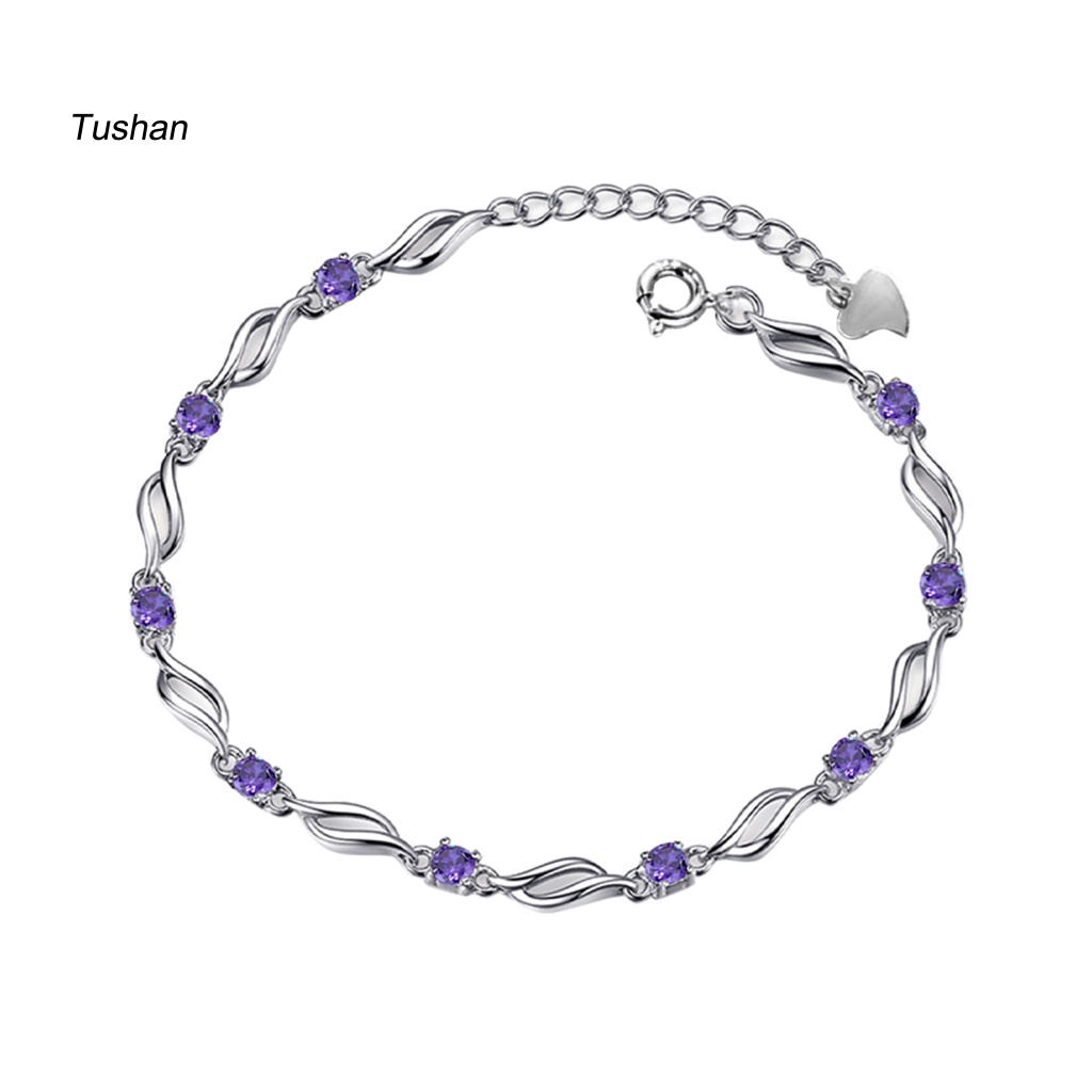 Vòng Đeo Tay Đính Đá Lấp Lánh Có Thể Điều Chỉnh Quyến Rũ Cho Nữ