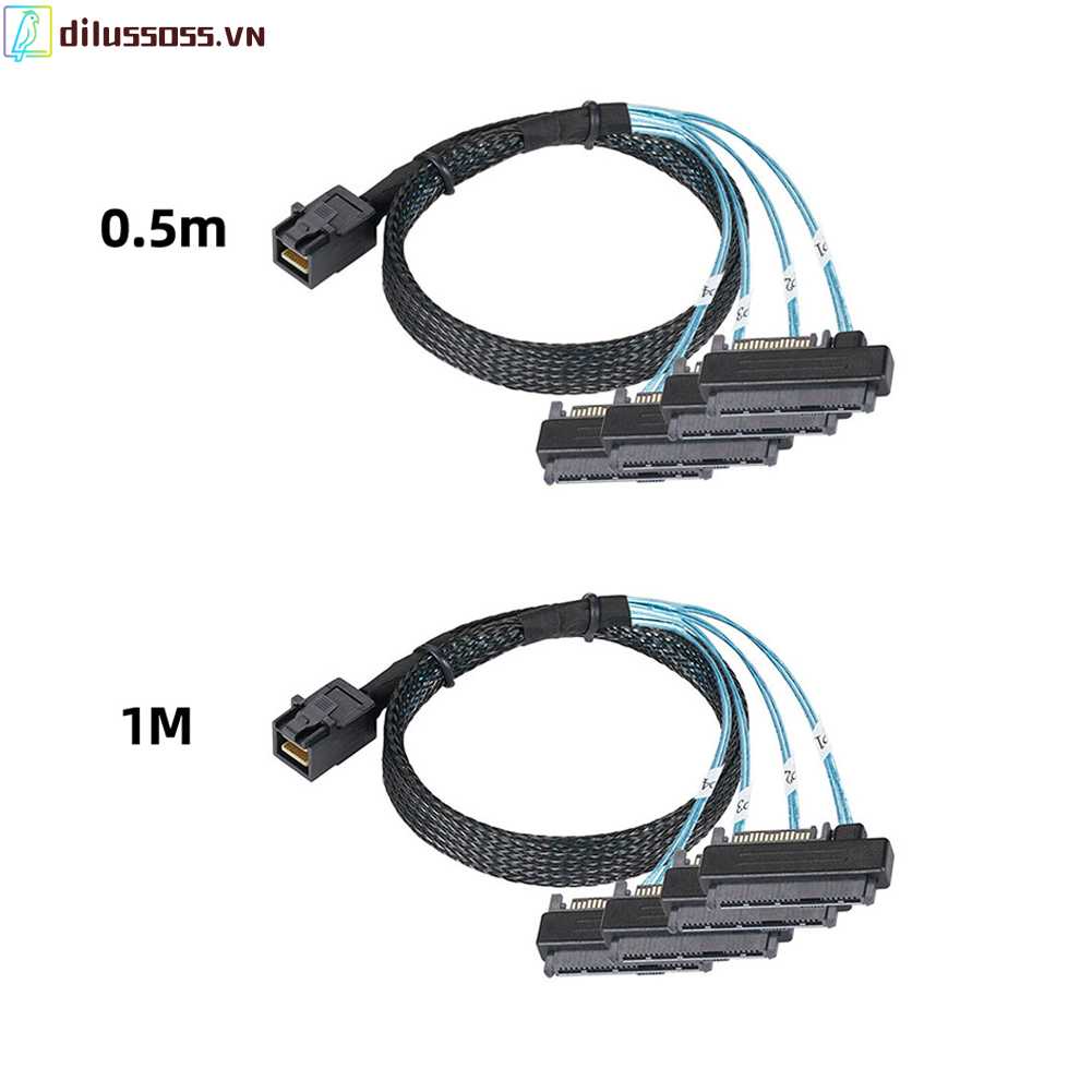 Cáp ChuyểN ĐổI Minis HD SFF-8643 36P Sang 4SFF-8482 29 15P SAS SATA, 0.5m / 1m