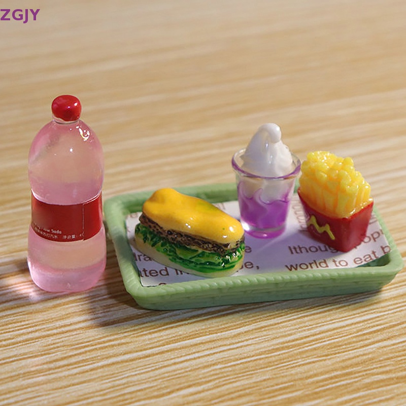 Set Mô Hình Khoai Tây Chiên Và Burger Mini Trang Trí Nhà Búp Bê Mới