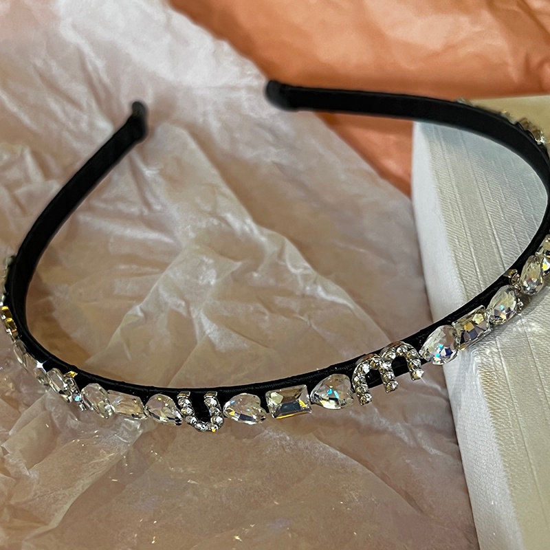 Băng Đô Cài Tóc Đính Đá Phong Cách Retro Cao Cấp Cho Nữ