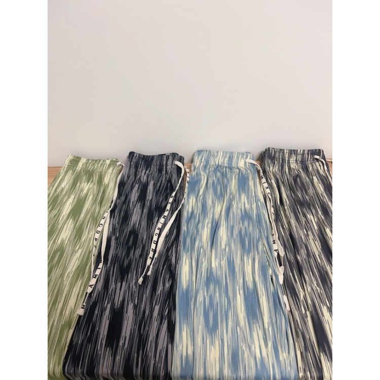 Quần Dài Lưng Cao Ống Rộng Vải Lụa Nhuộm Màu Thời Trang Mùa Hè Cho Nữ
