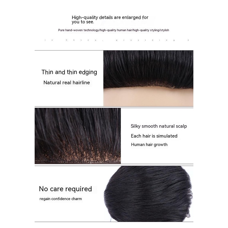 Khối Thay Thế Cho Đầu Nam Giới Bằng Vải Dệt Tay Ngắn