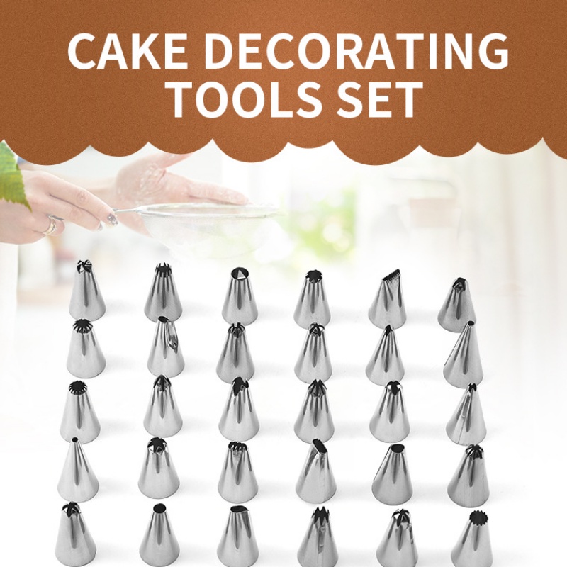 Bộ 66 Đuôi Bắt Bông Kem Trang Trí Bánh Bằng Thép Không Gỉ