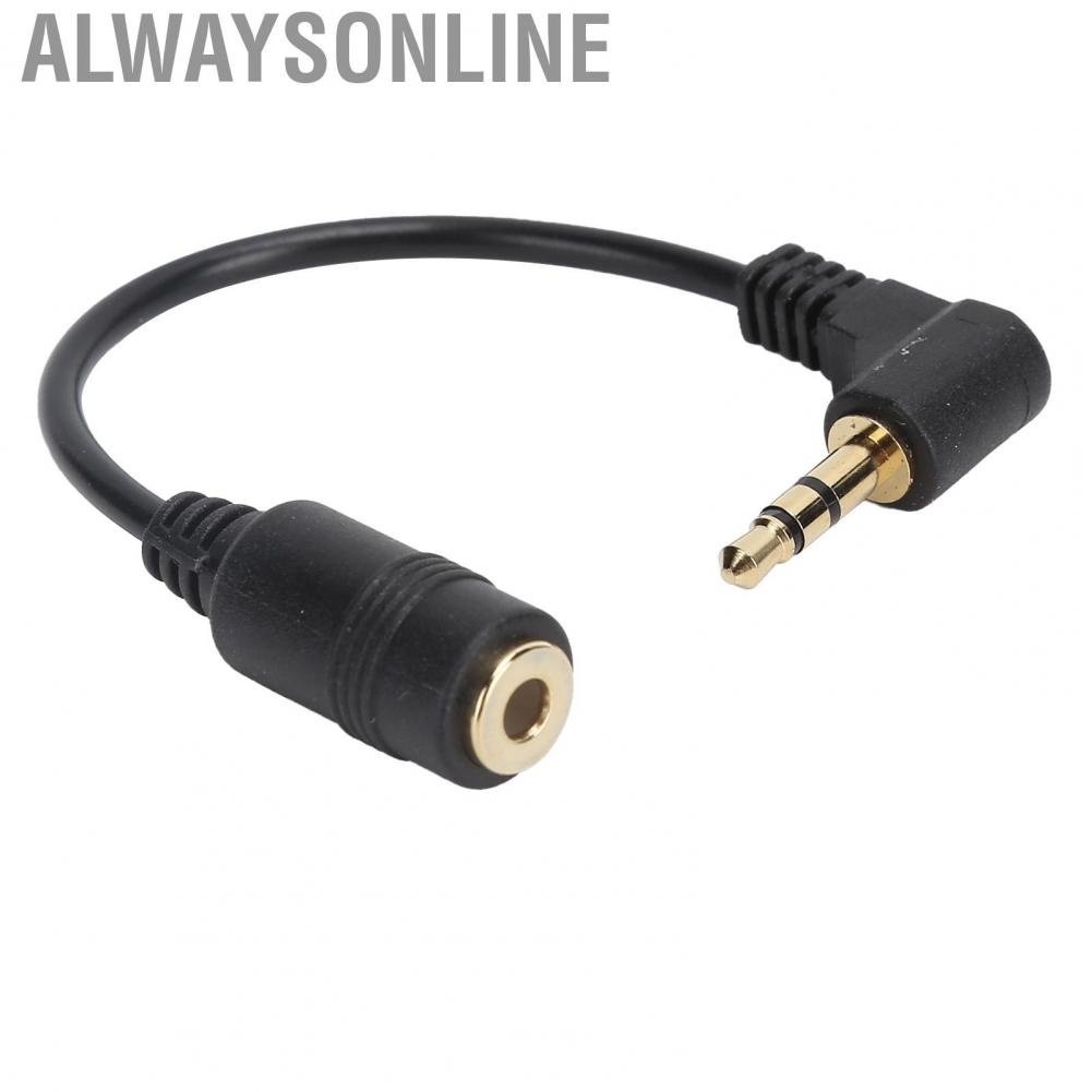 Alwaysonline 90 Degree Elbow Cable 3‑Pole 3.5mm Male To Female  Extension C ZIN