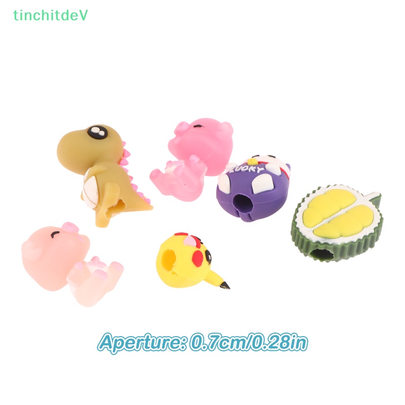 Set 10 Nắp Đậy Bút Chì Bằng Silicon Cao Su Mềm Họa Tiết Hoạt Hình Dễ Thương