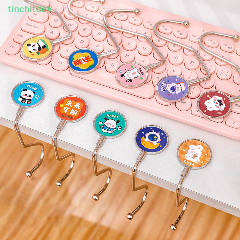 [TinchitdeV] Móc Treo Túi Xách Cầm Tay Bằng Kim Loại Cỡ Lớn Họa Tiết Hoạt Hình Có Thể Gập Lại [Mới]