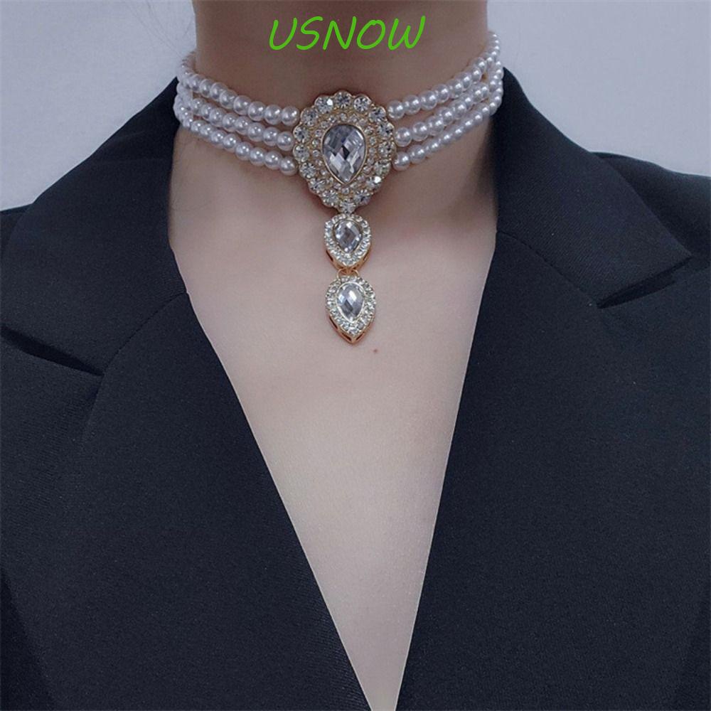 Vòng cổ Nhiều Lớp Bằng Hợp Kim Phong Cách Baroque Sang Trọng Cho Nữ