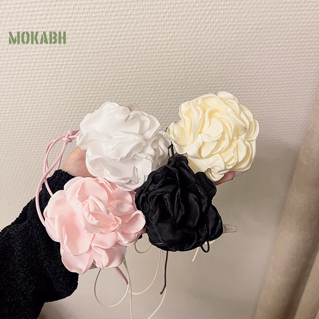 Vòng Cổ Choker Màu Trơn Họa Tiết Hoa Thanh Lịch Có Thể Điều Chỉnh Cho Nữ