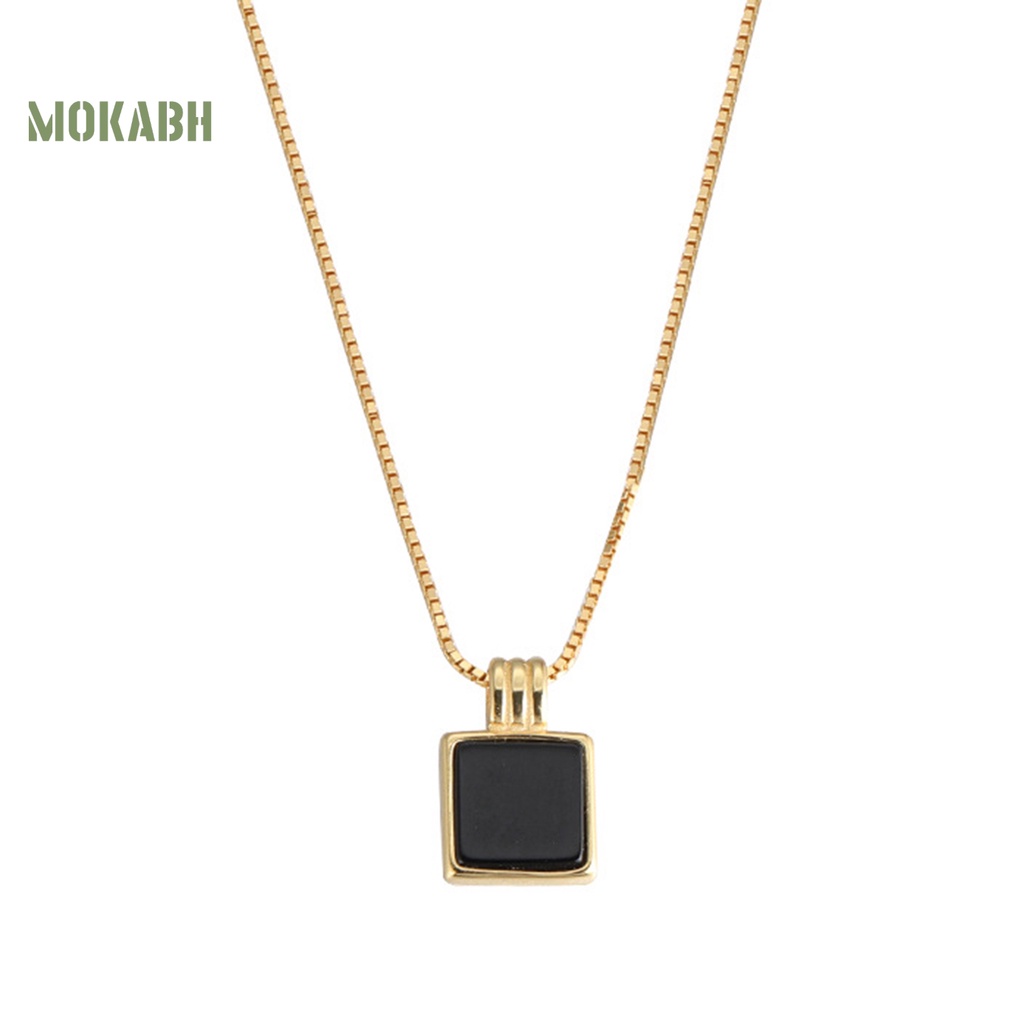 Vòng cổ Mặt Hình Vuông Màu Vàng / Bạc Sang Trọng Thời Trang Cho Nữ