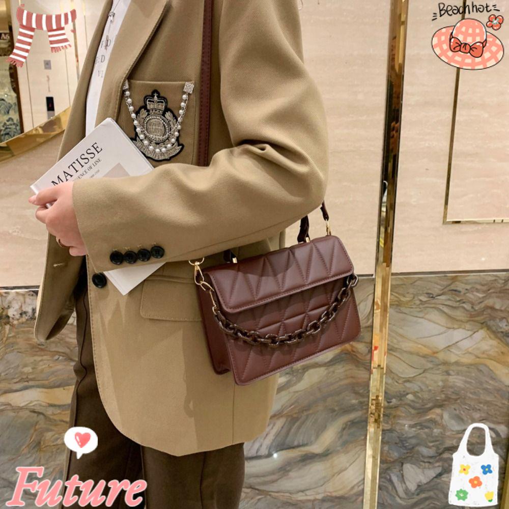 Túi Xách Đeo Vai Họa Tiết Kẻ Sọc Thời Trang Sành Điệu Cho Nữ