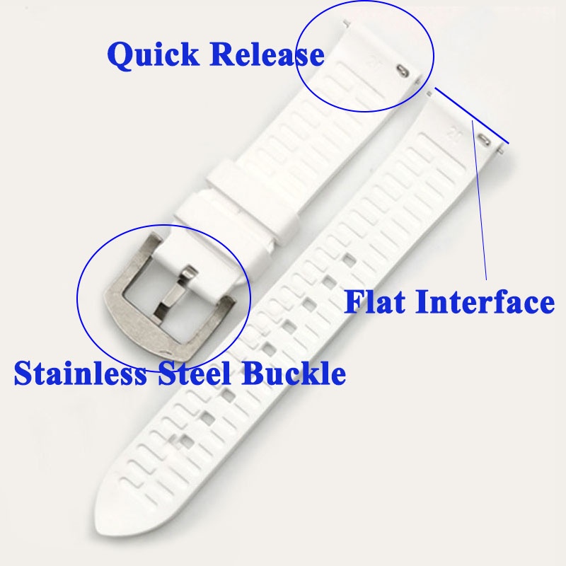 Dây Đeo Đồng Hồ Bằng Silicone Mềm 18mm 19mm 20mm 21mm 22mm 24mm Cho Rolex