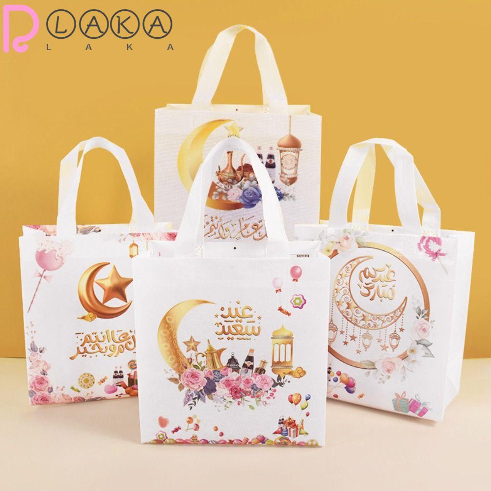 Túi Đựng Bánh Kẹo Lễ Hội Hồi Giáo LAKAMIER Eid Mubarak Bằng Vải Không Dệt