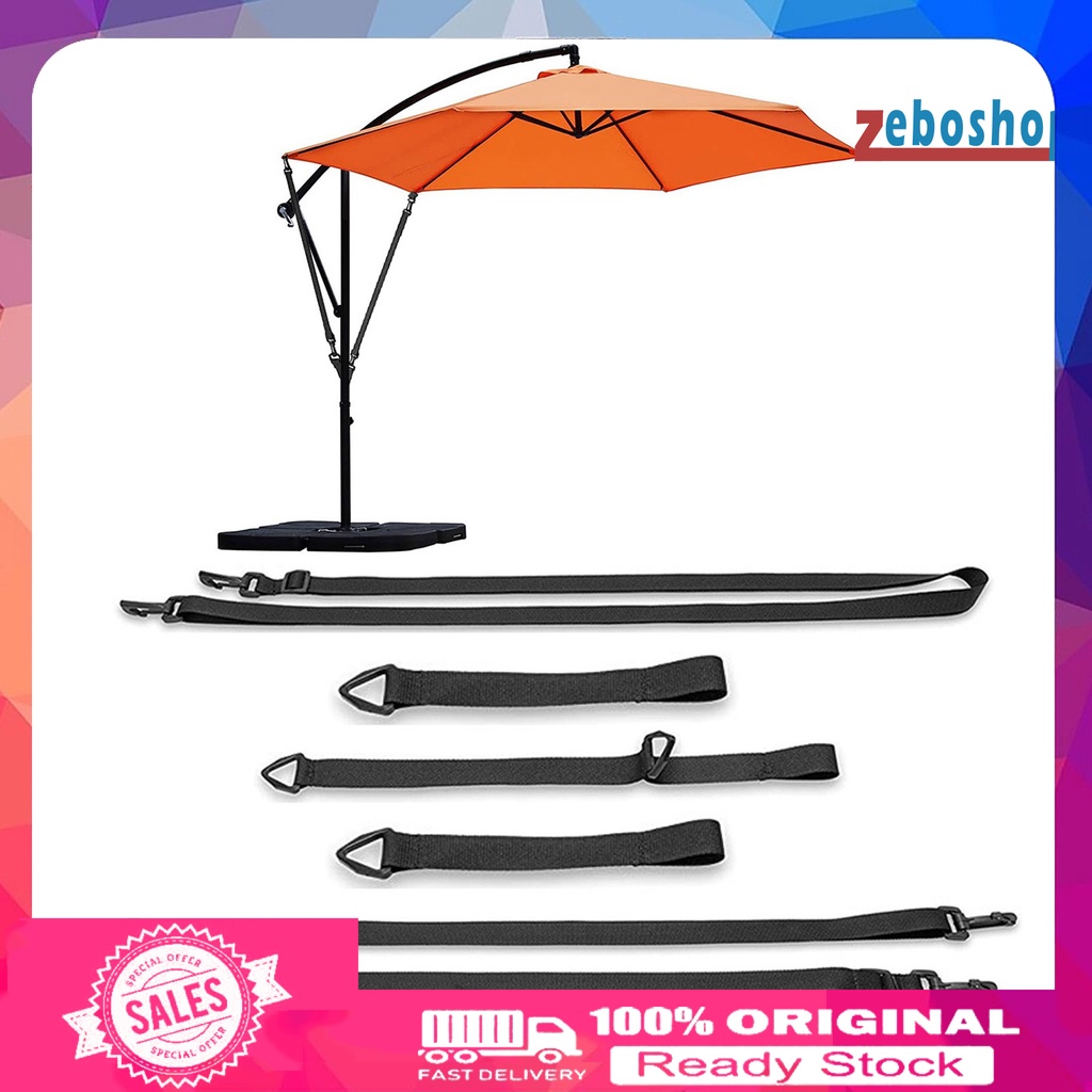 1 Bộ Dây Đai Cố Định Parasol Cố Định Gọn Nhẹ Chịu Được Mài Mòn Thông Dụng Dễ Lắp Đặt