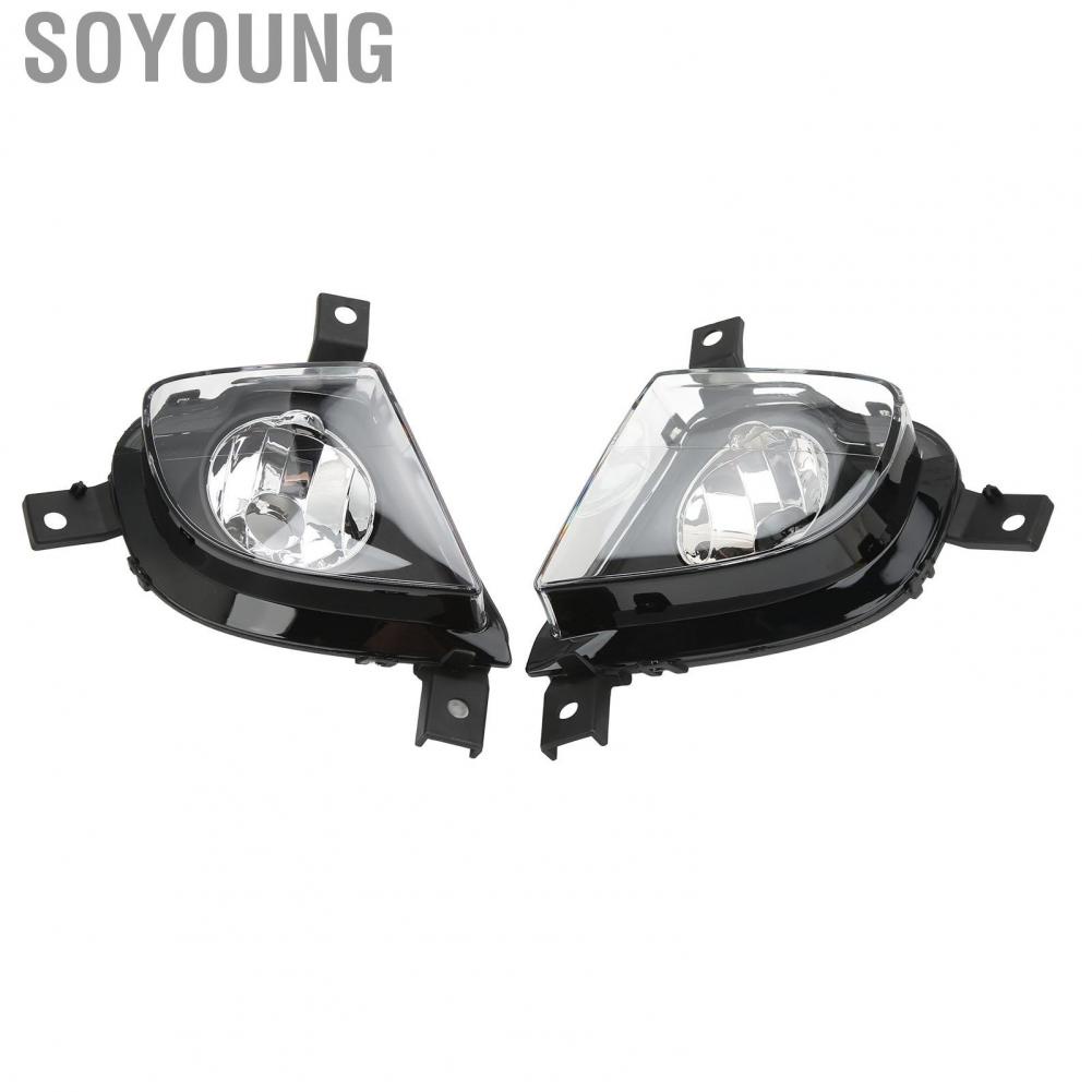 Soyoung Fog Light Assembly  ABS Housing 63177199894 Shockproof Direct Replacement for 3 Series E90 E91 328i 335i 2009-2011