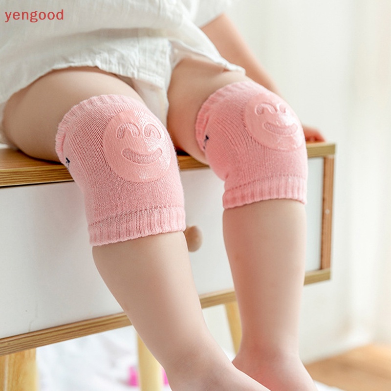 1 Cặp Đệm Bảo Vệ Đầu Gối Giữ Ấm An Toàn Chống Trượt Cho Bé Tập Bò