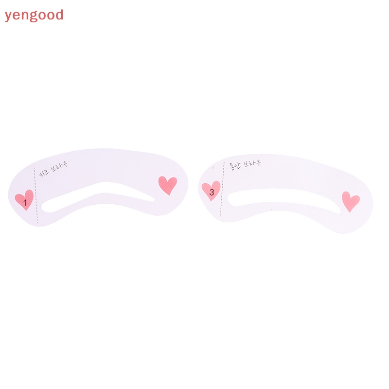 (YGD) 10 Túi 3 Phong Cách Khuôn Thẻ Vẽ Lông Mày Có Thể Tái Sử Dụng