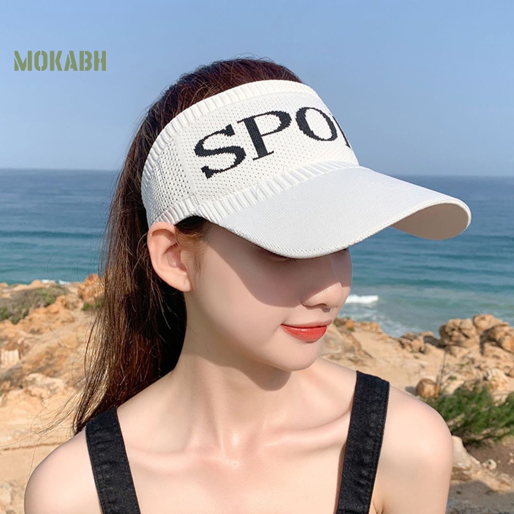 Mũ Lưỡi Trai Hở Chóp Co Giãn In Chữ Thời Trang Cho Nữ