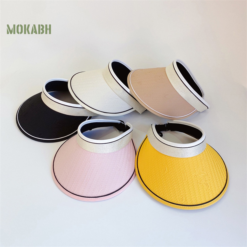 [Mok Abh] Mũ Lưỡi Trai Hở Chóp Che Nắng Chống Trượt Có Thể Điều Chỉnh Kích Thước Dùng Khi Đi Xe Đạp Ngoài Trời Dành