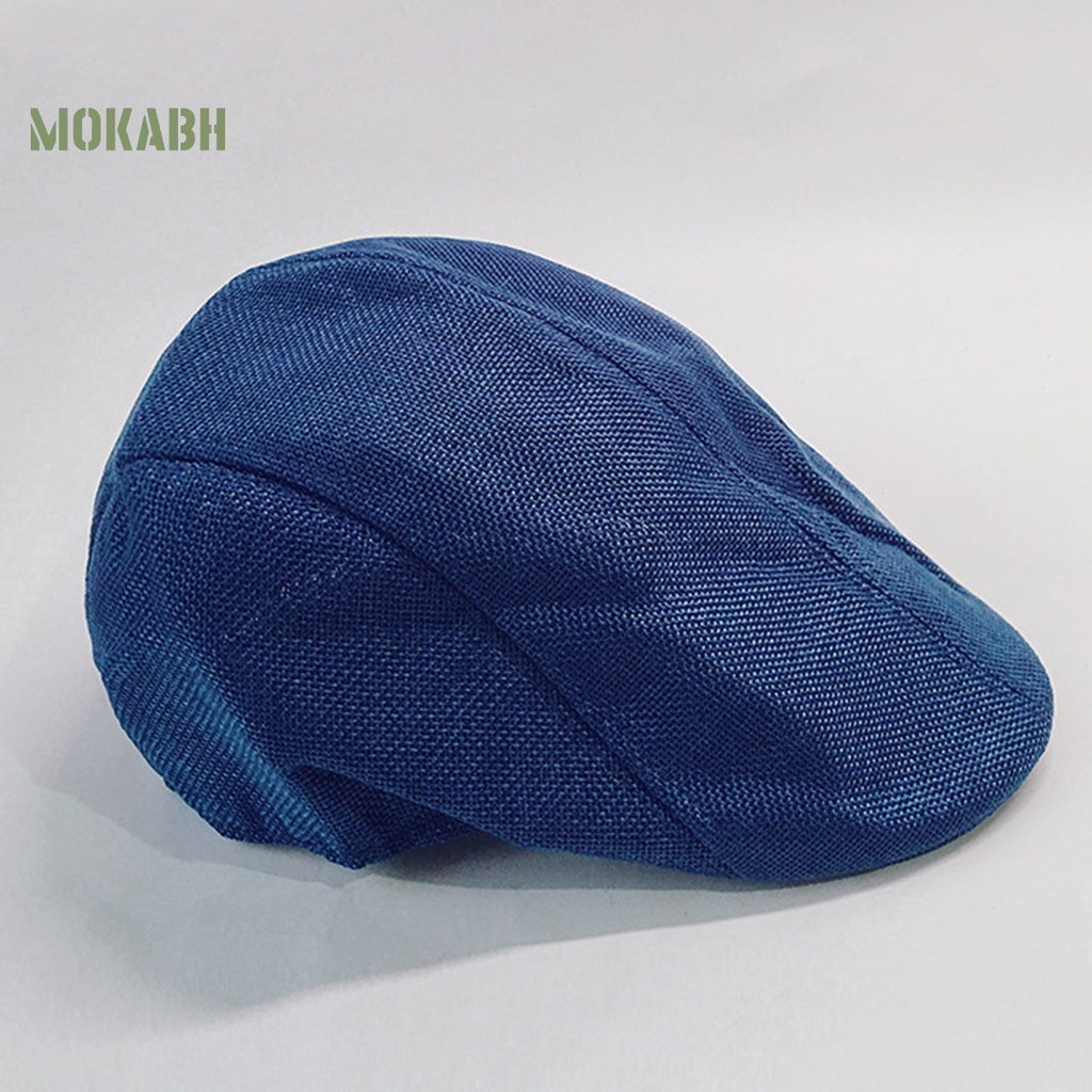 [Mok Abh] Mũ Lưỡi Trai Phẳng Phong Cách Anh Quốc Thiết Kế Tốt Kiểu Phương Tây Cho Nam Mặc Hàng Ngày