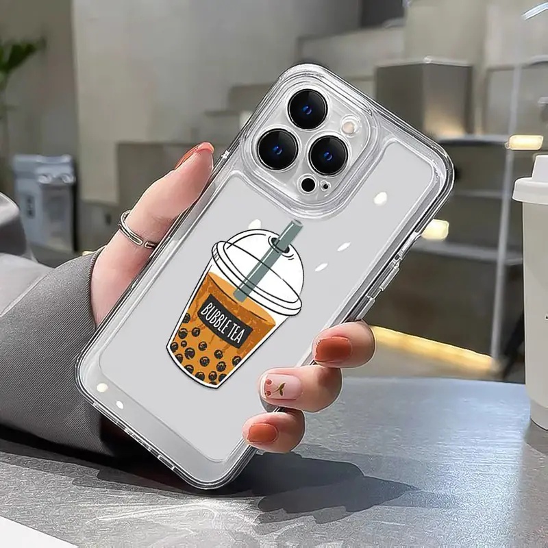 Ốp Điện Thoại TPU Mềm Trong Suốt Chống Sốc Có Nút Độc Đáo Cho IPhone 11 14 13 12 Pro Max XS X XR 7 + 8 6 6S Plus Sự Bảo Vệ