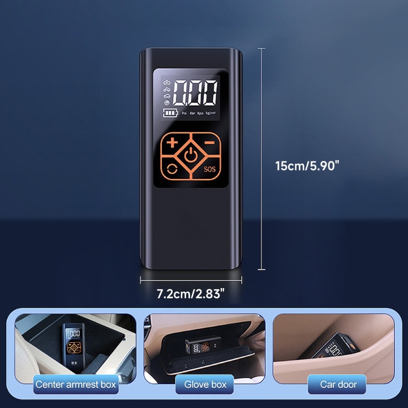 Máy Bơm Lốp Xe Đạp / Xe Máy / Xe Hơi Điện Tử Nhỏ Gọn EDB * Compact-Air