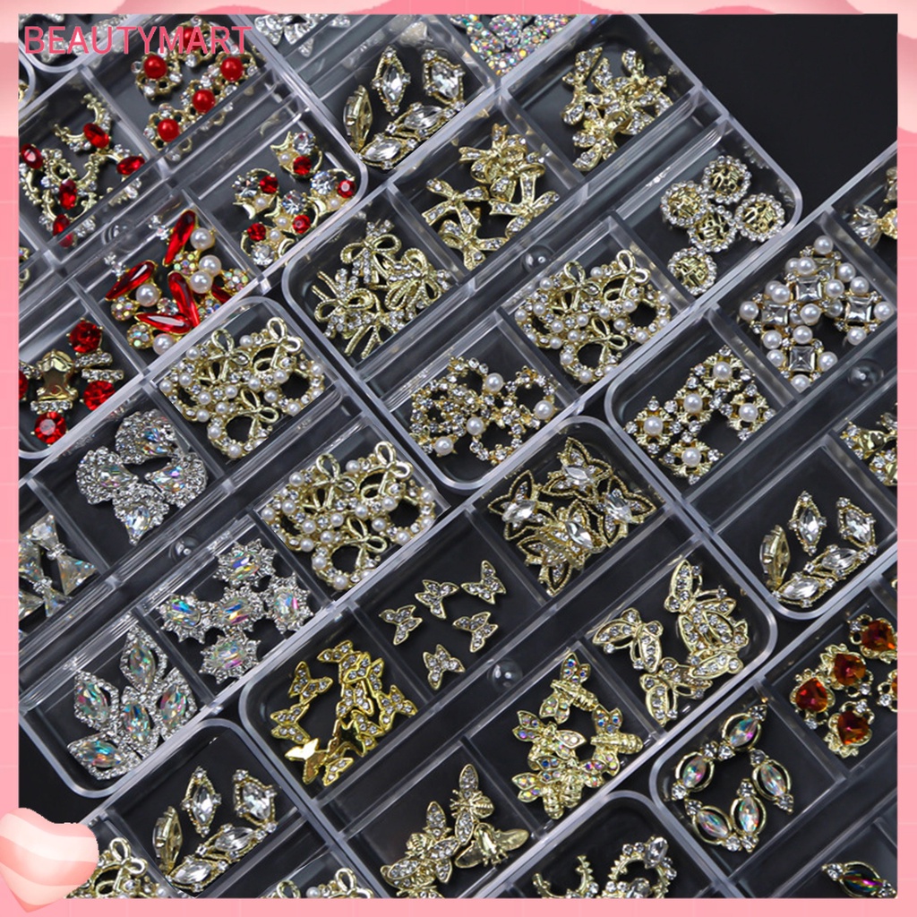 Phụ Kiện Trang Trí Móng Tay Hình Bướm Bằng Hợp Kim Siêu Sáng Bóng DIY