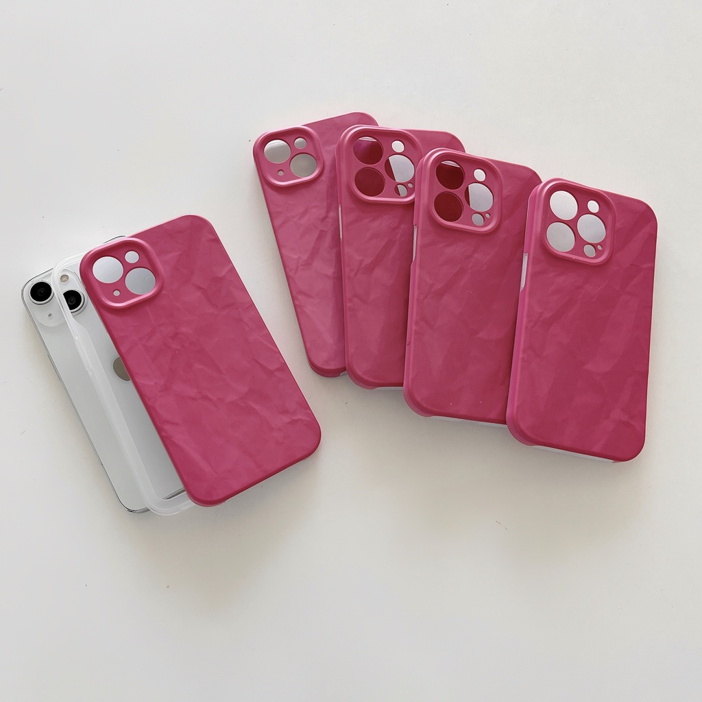 Ốp Điện Thoại Nhựa PC Cứng Chống Sốc Màu Bưởi Đơn Giản Cho iPhone 14 13 12 11 PRO MAX