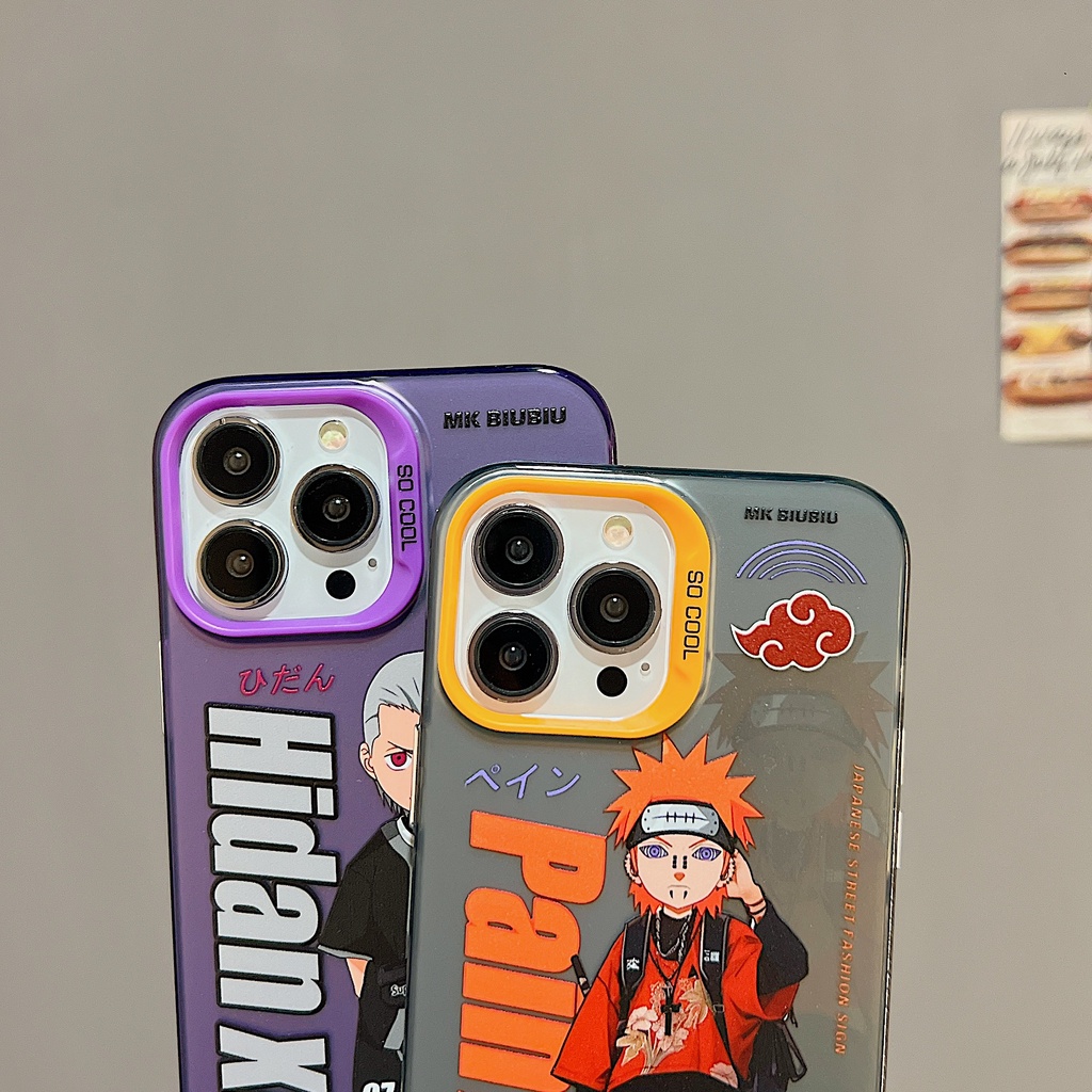 Ốp Điện Thoại TPU Mềm Nhám Họa Tiết Hoạt Hình Naruto Hai Mặt Cho iPhone 11 13 12 14 Pro Max