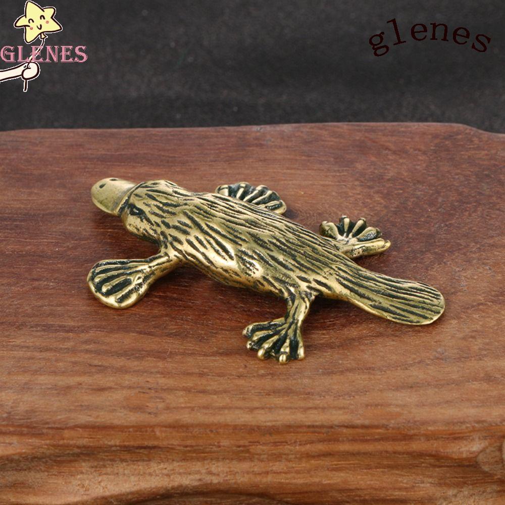 Tượng Selens Platypus Mini Bằng Đồng Trơn Thiết Kế Độc Đáo Trang Trí Phòng Khách