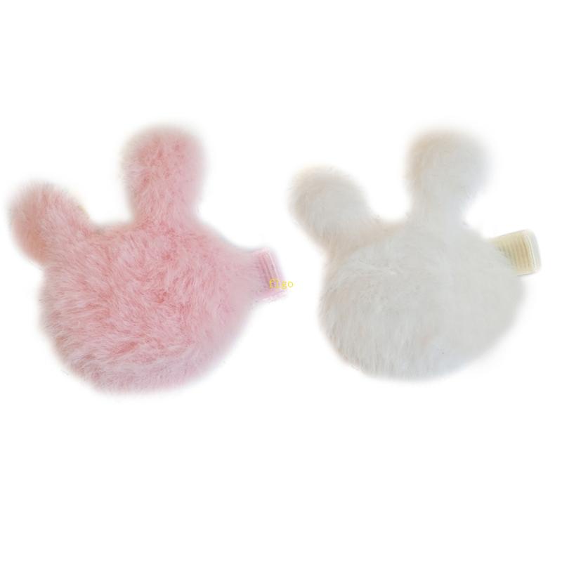 Kẹp Tóc Hình Thỏ Phối Lông Xù Dễ Thương Dành Cho Hóa Trang