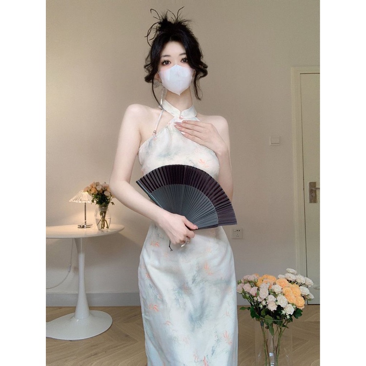 Glutinous Rice Đầm Sườn Xám Cách Tân Phong Cách Trung Hoa Mới Cho Nữ 6.16