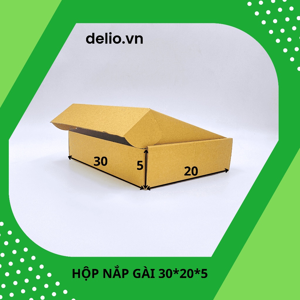 Combo 50 Hộp giấy carton nắp gài, đóng hàng, gói hàng, gói quần áo, giá tốt - DELIO
